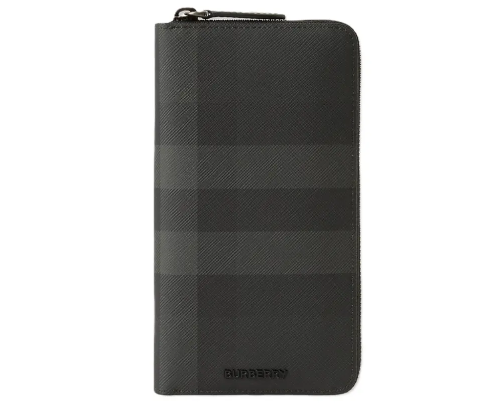 Ví Burberry Check Zip Wallet ‘Charcoal’ 80702541