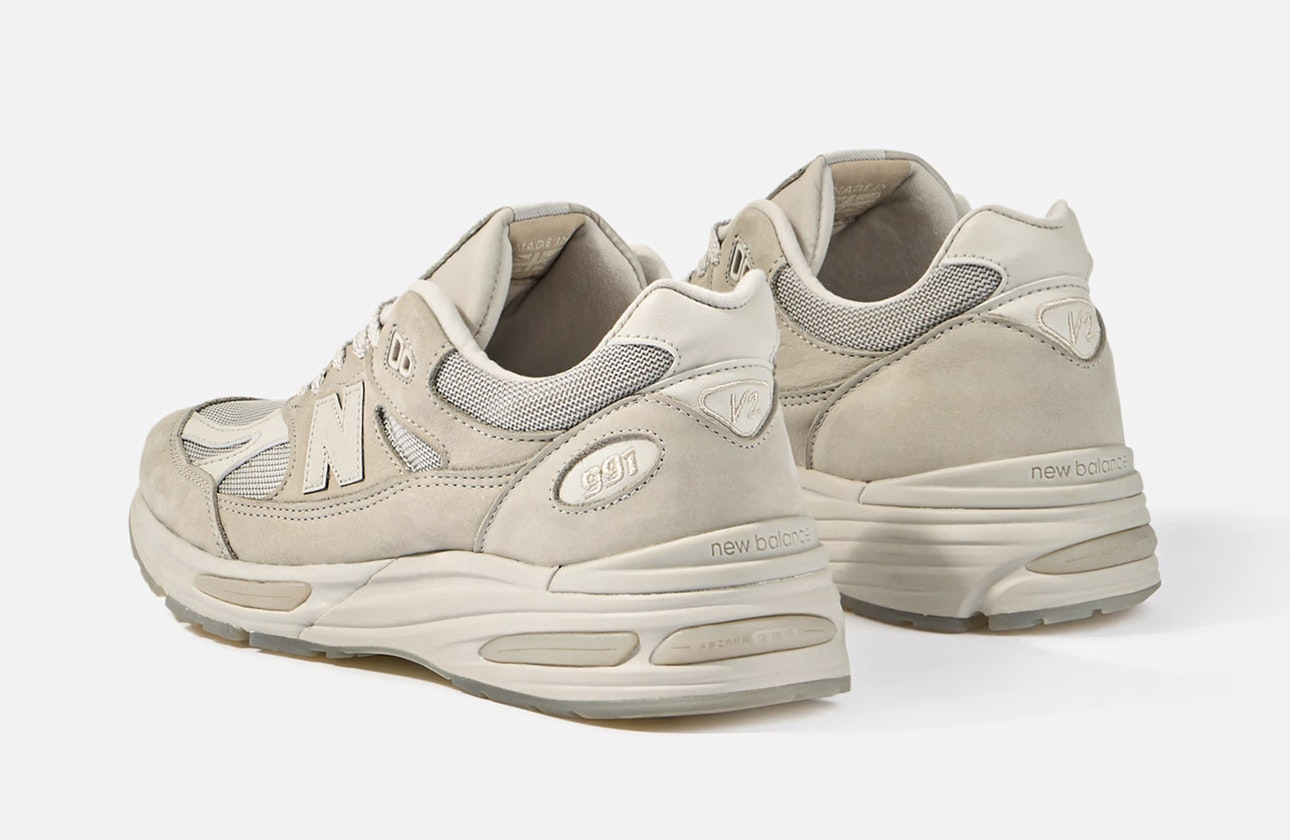 Giày New Balance 991v2 MiUK Stone Island Ghost Pack Sand U991SE2 - Ảnh 2