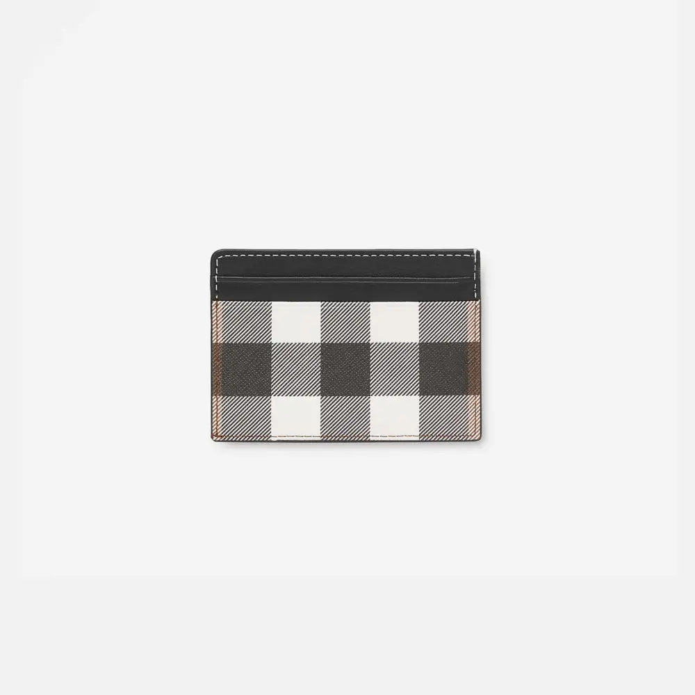 Alternative view of Ví Burberry Check Leather Card Case ‘Brown’ 80527951
