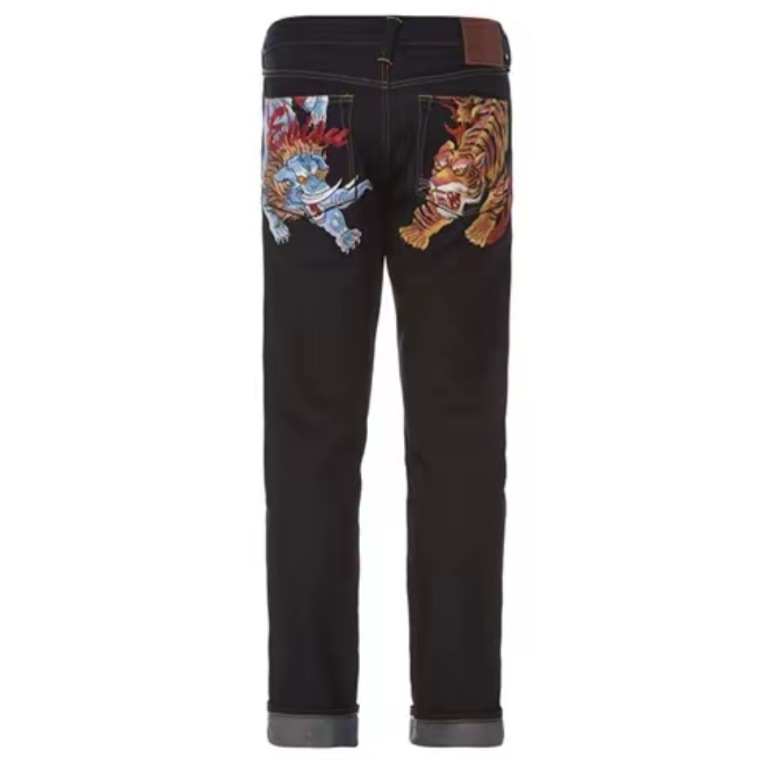 Quần Evisu Footed Tapir ‘Black Blue’ 1ESHTM8JE13117