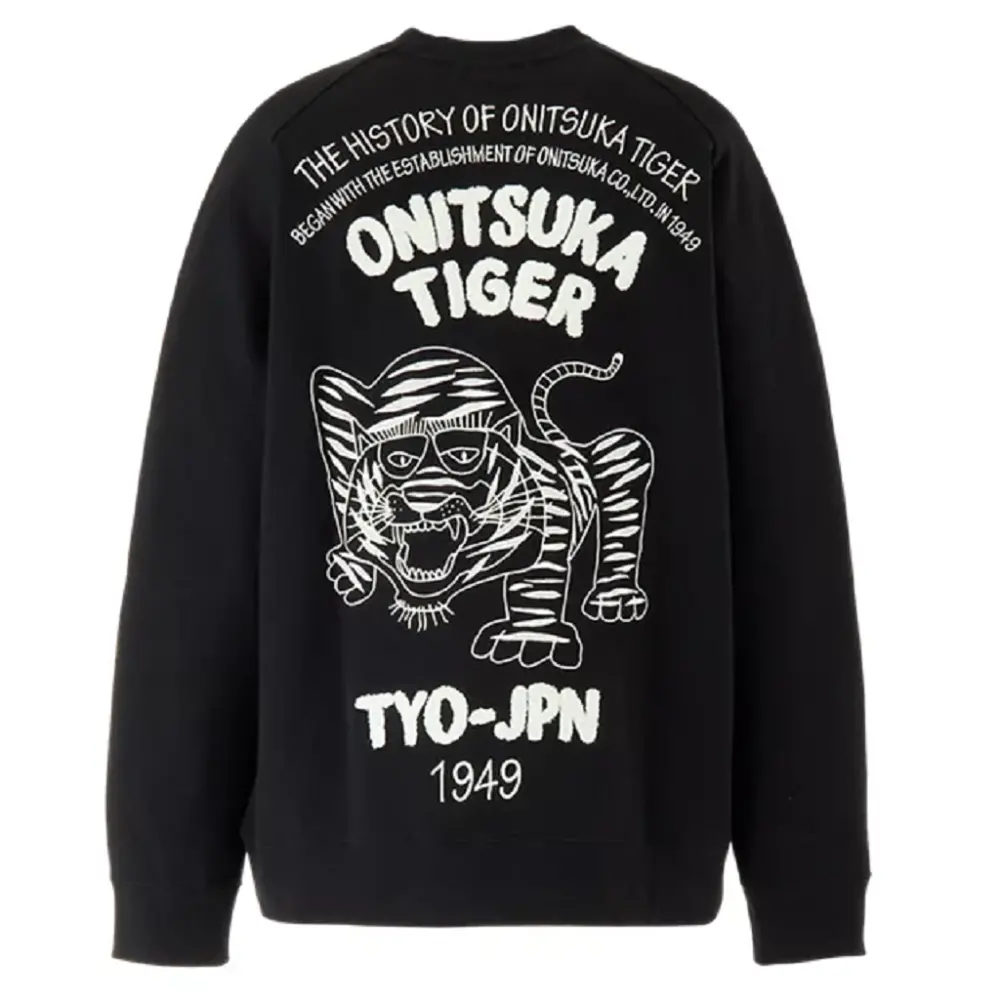Alternative view of Áo Onitsuka Tiger Sweat Top ‘Black Beige’ 2183B165-002