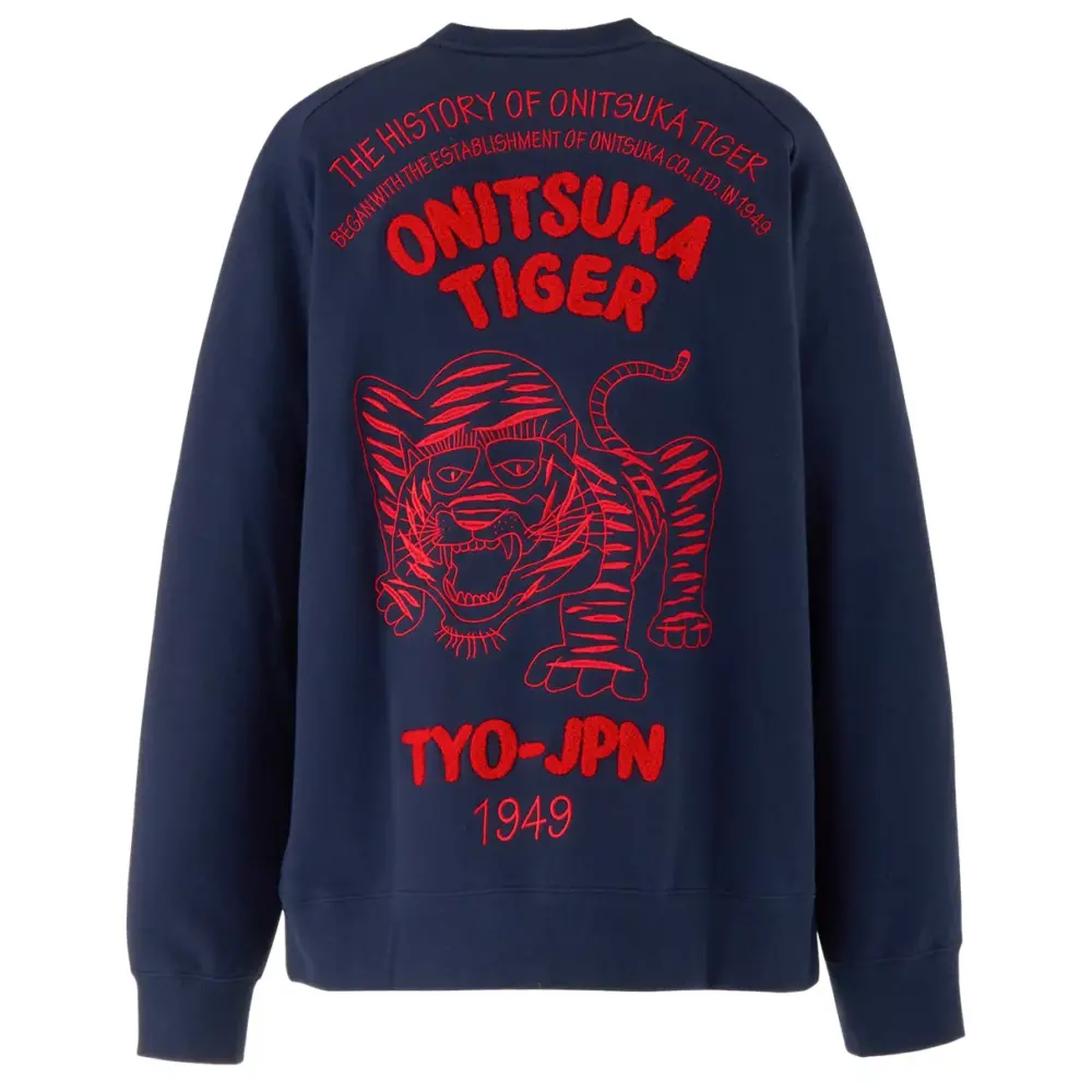 Alternative view of Áo Onitsuka Tiger Sweat Top ‘Navy Red’ 2183B165-401