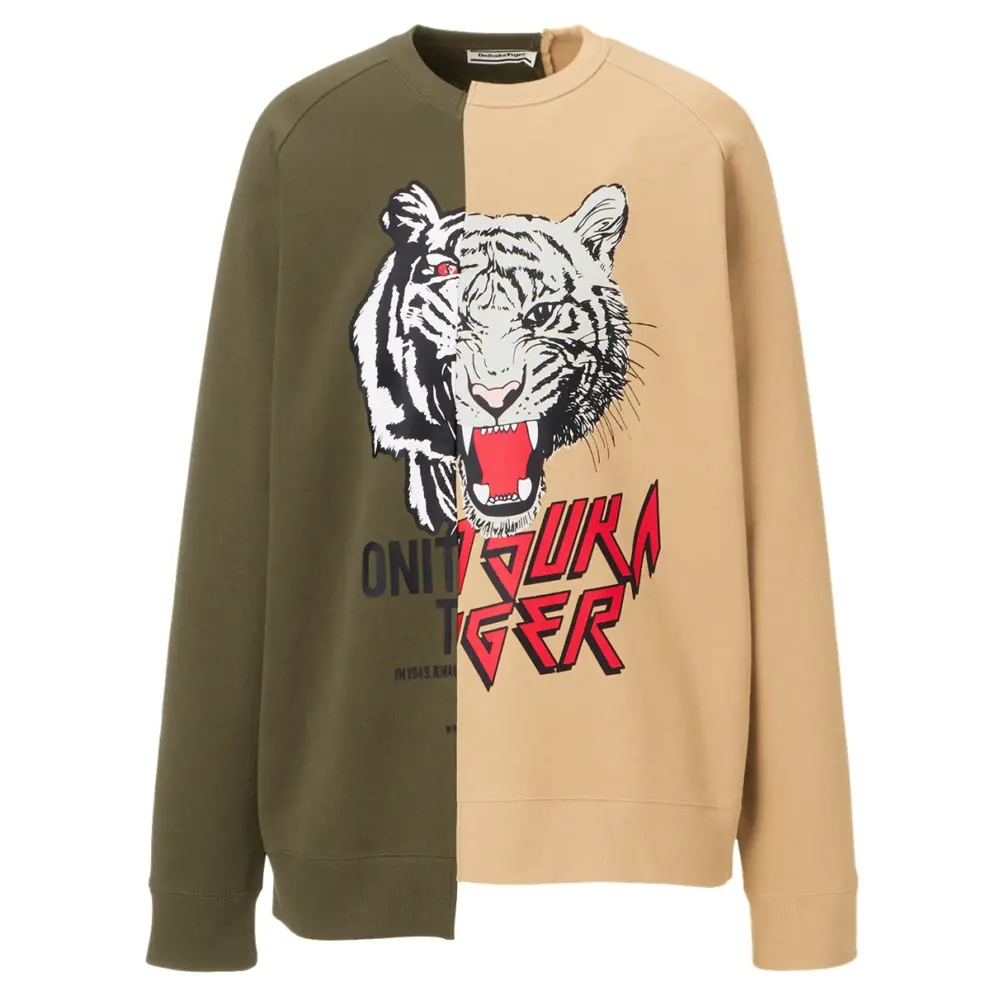 Áo Onitsuka Tiger Sweat Top ‘Green Tan’ 2183B178-300