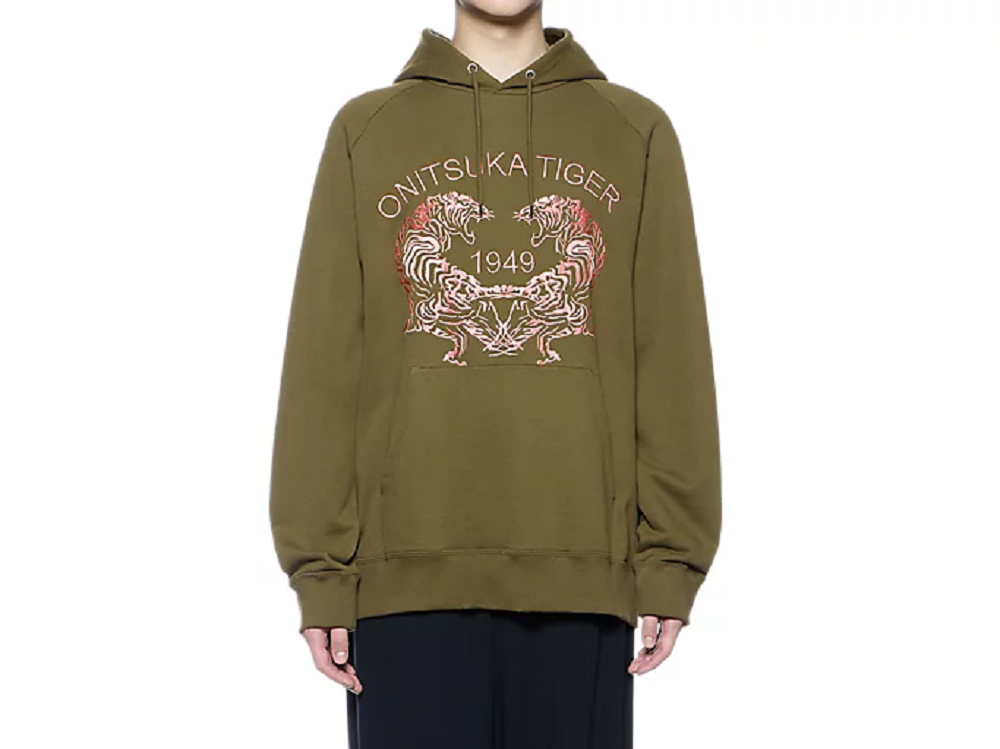 Áo Onitsuka Tiger Sweat Hoodie ‘Khaki’ 2183B185-300 - Ảnh 2