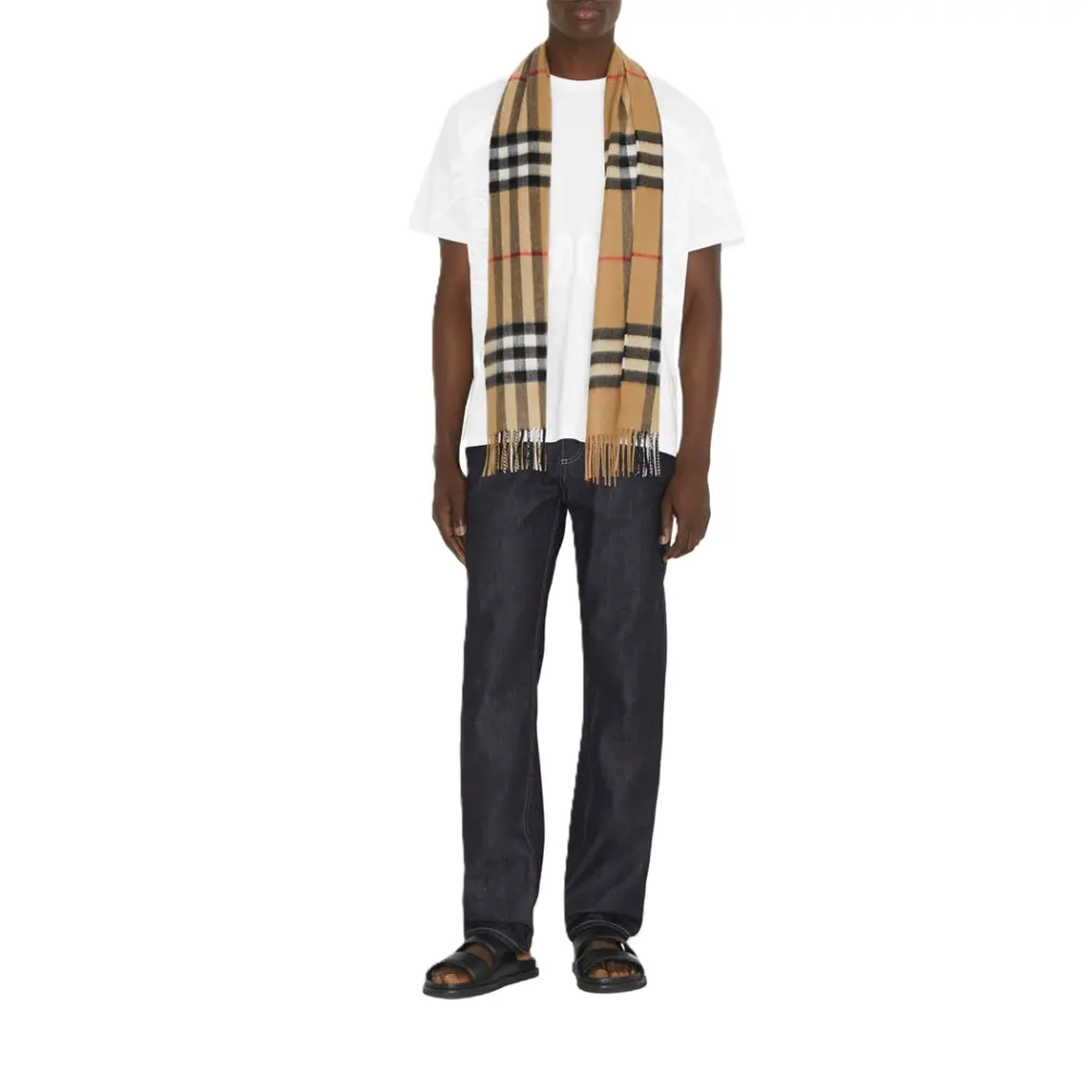 Khăn Burberry Check Cashmere Scarf 'Archive Beige' 80765761 - Ảnh 4