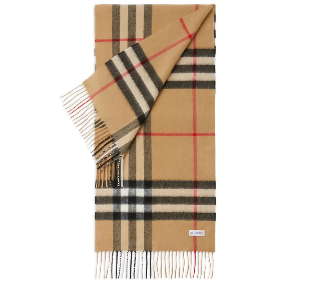 Alternative view of Khăn Burberry Check Cashmere Scarf 'Archive Beige' 80765761