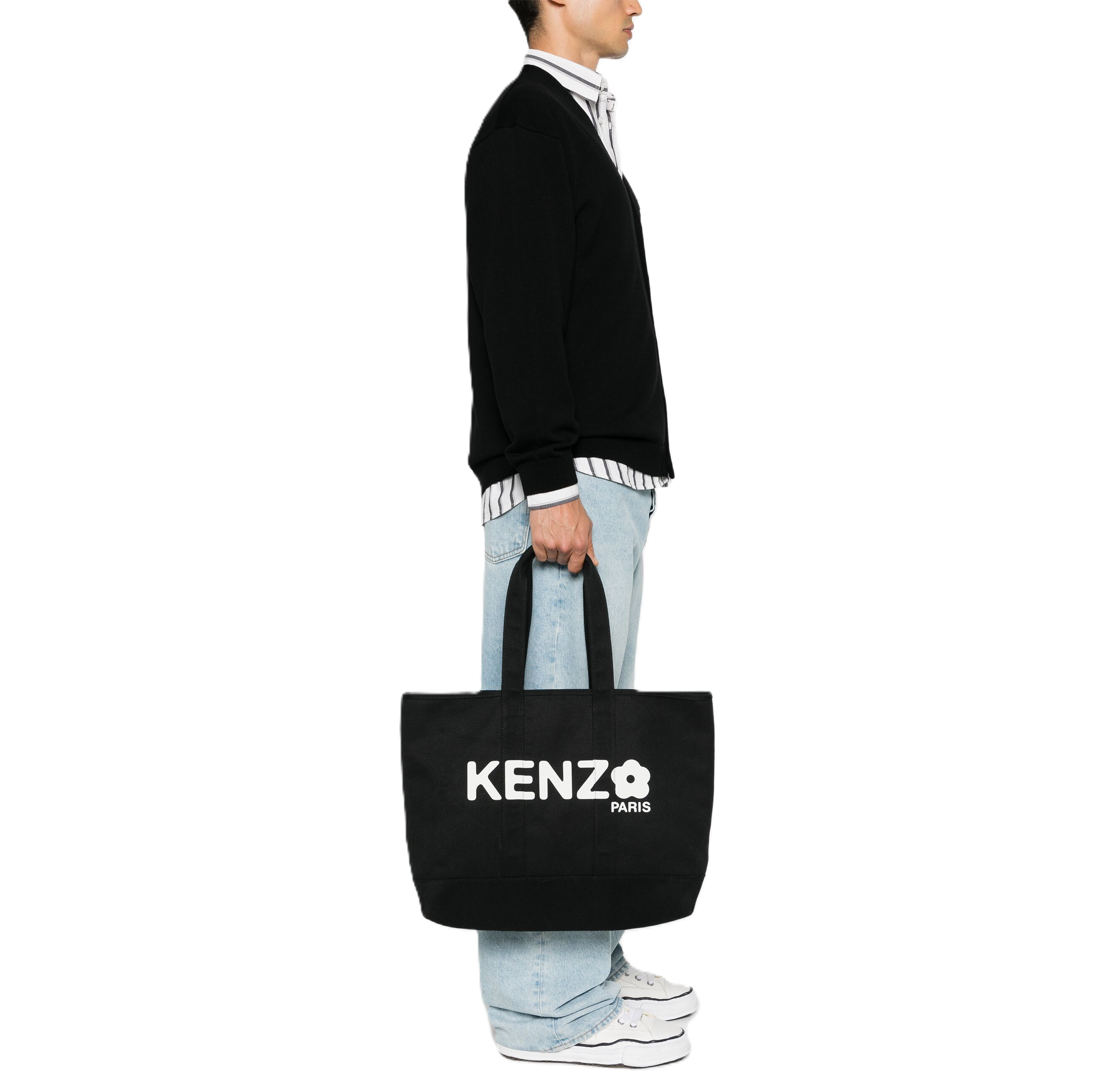 Túi Kenzo Utility Canvas Tote Bag ‘Black’ FE68SA911F36 - Ảnh 2