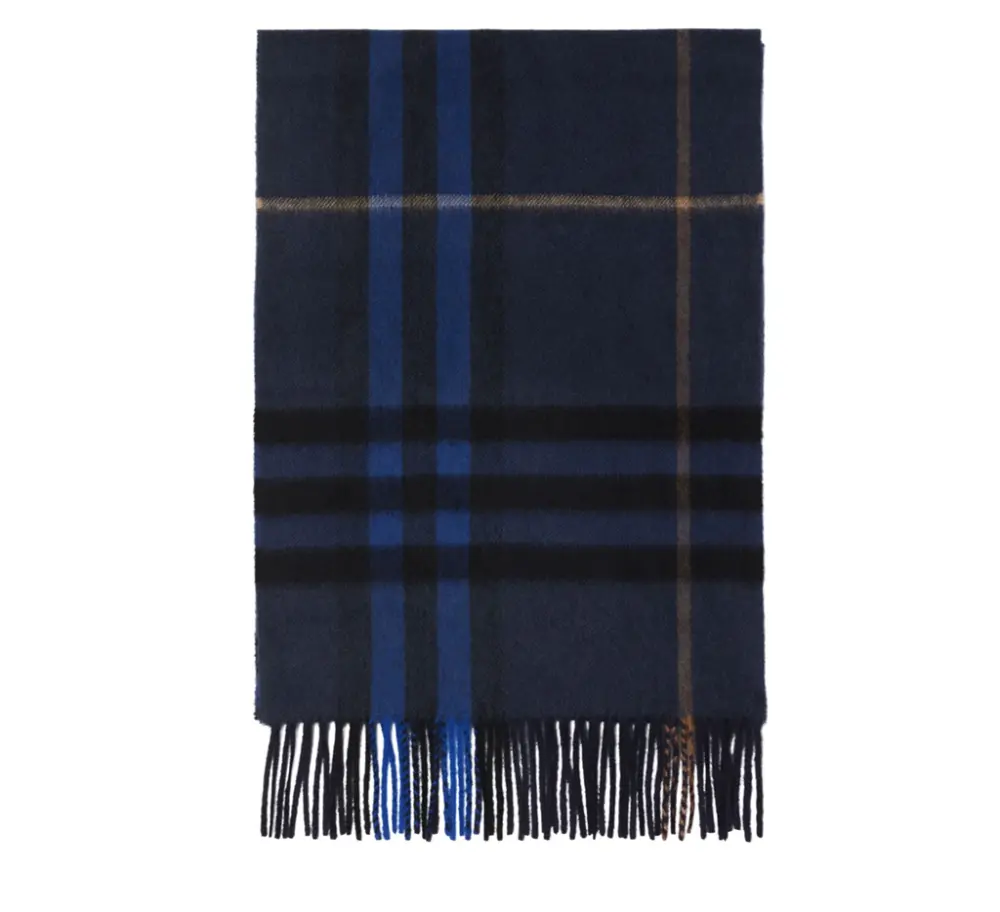Alternative view of Khăn Burberry Check Cashmere Scarf 'Midnight' 81030131