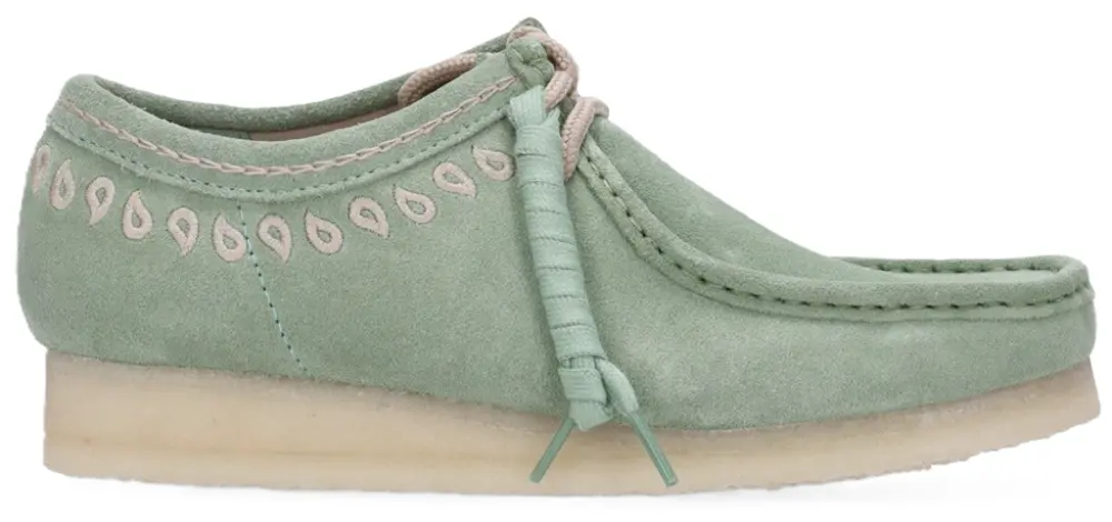 Giày Clarks Wallabee Low ‘Green Embroidery’ 26172073