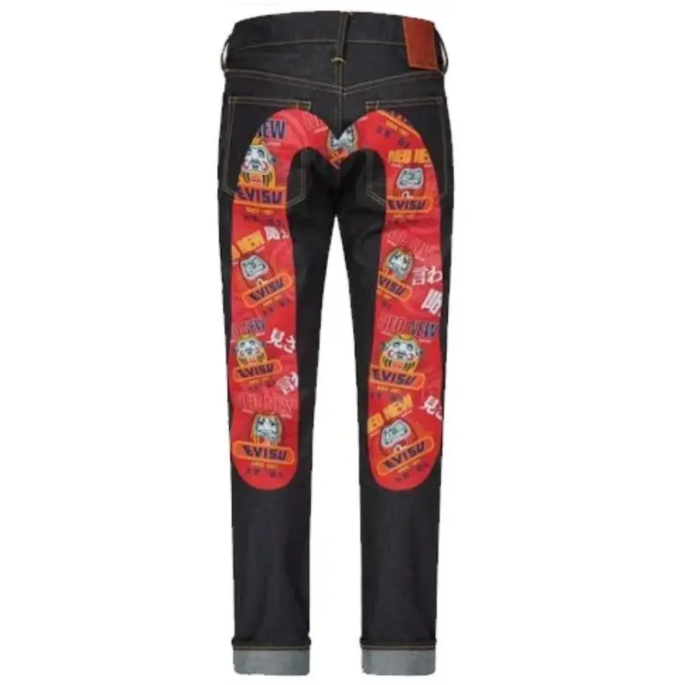 Quần Evisu Jeans Denim ‘Red Blue’ 2EAADM1JE92317CT