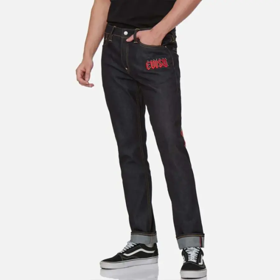 Alternative view of Quần Evisu Jeans Denim ‘Red Blue’ 2EAADM1JE92317CT