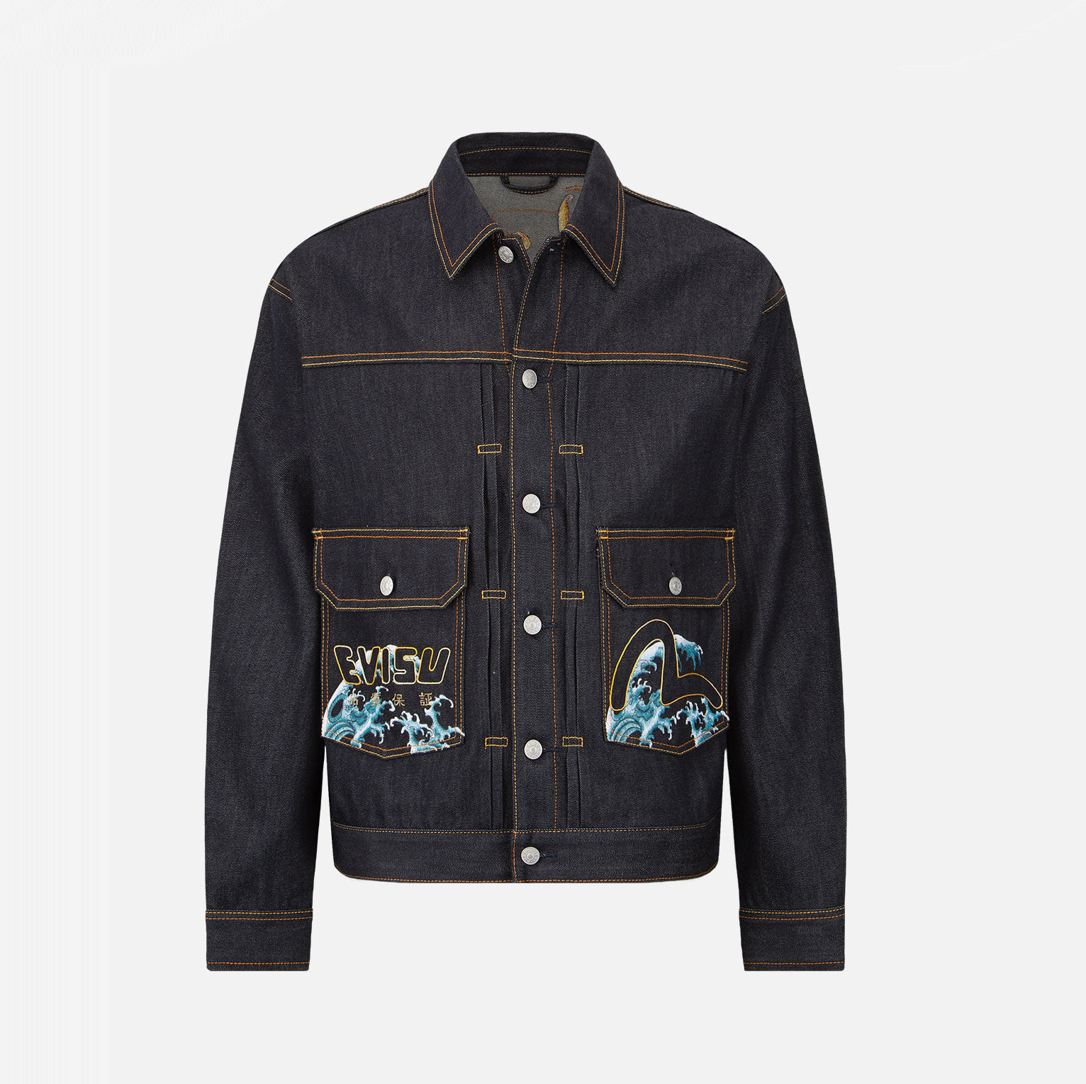 Áo Evisu Allover Godhead ‘Black Blue’ 2EAHTM2DJ703LFCT - Ảnh 3