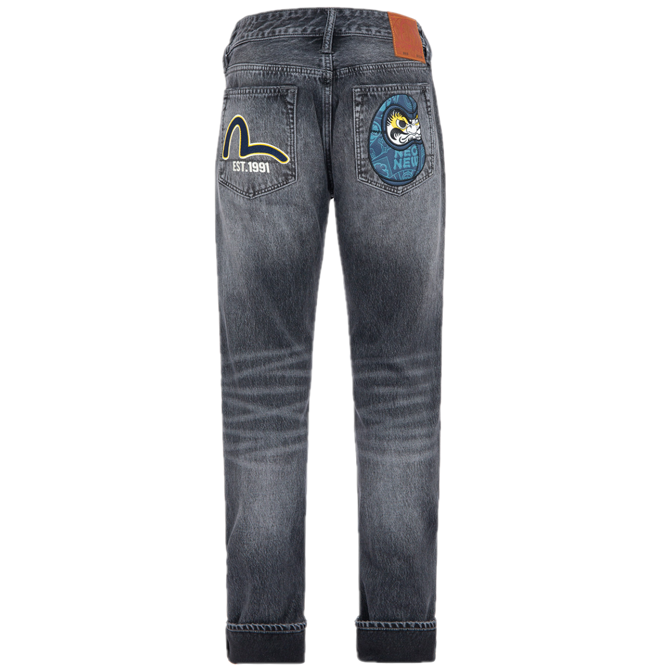 Quần Evisu Embroidered Straight ‘Blue’ 2EAHTM2JE12010CT