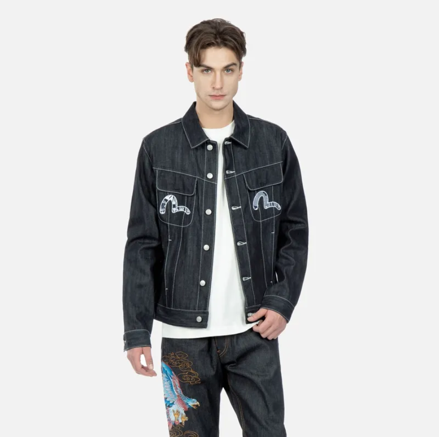 Áo Evisu AW23 Jeans Denim ‘Blue’ 2EAHTM3DJ1901RXCS - Ảnh 2