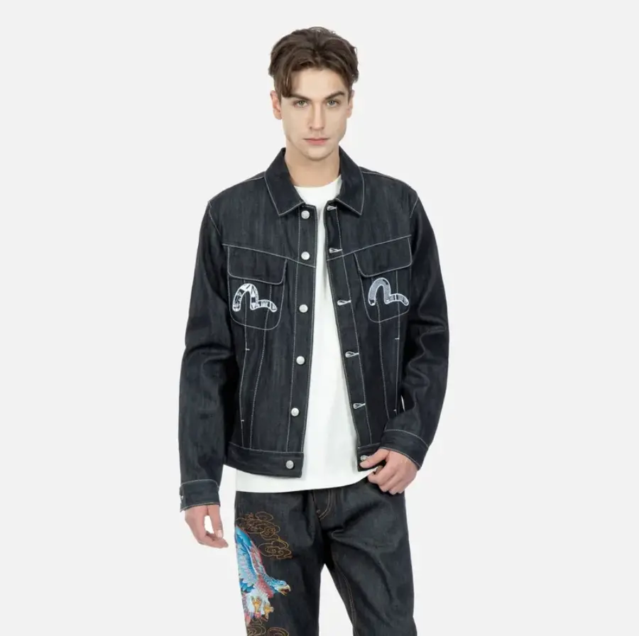Alternative view of Áo Evisu AW23 Jeans Denim ‘Blue’ 2EAHTM3DJ1901RXCS