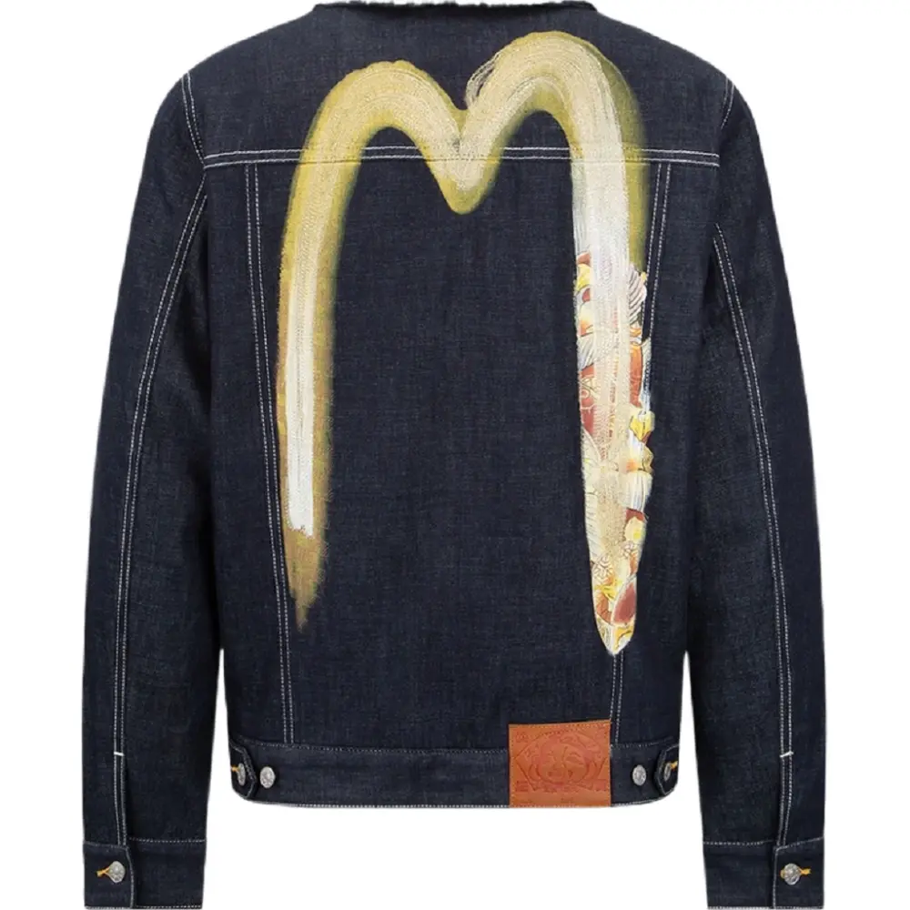 Áo Evisu Embroidered Lapel Denim ‘Blue’ 2EAHTM3DJ1930RXCT