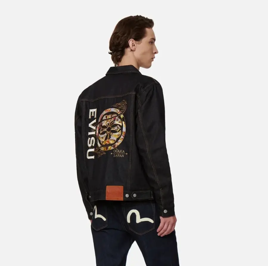 Áo Evisu Osaka Jean ‘Blue’ 2EAHTM3DJ1931XXCT - Ảnh 3