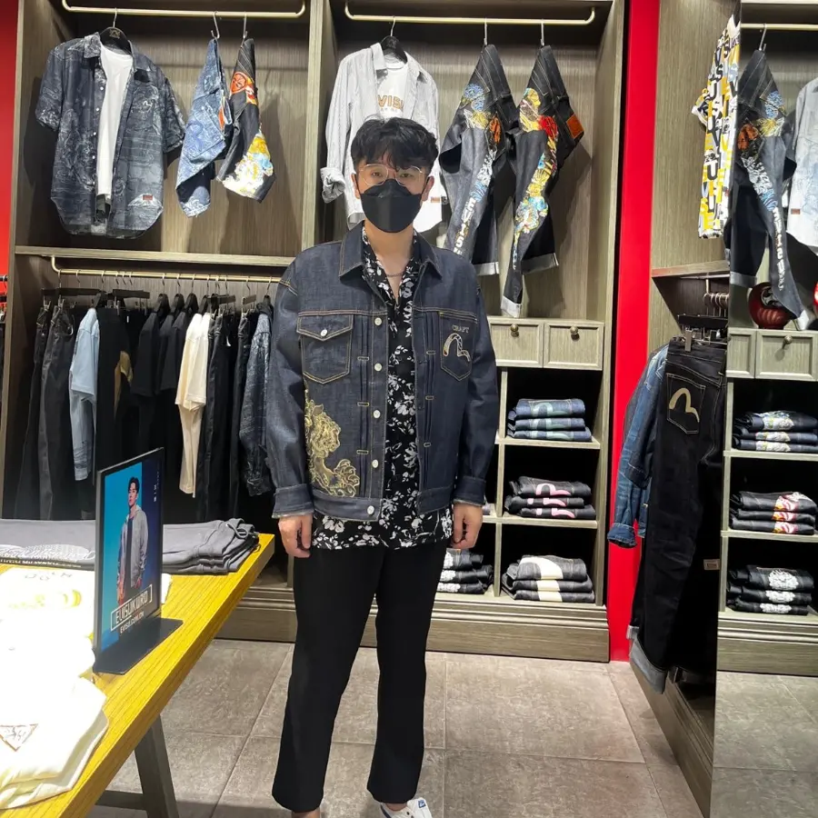 Alternative view of Áo Evisu Jeans Denim ‘Blue’ 2ESHTM2DJ701LF
