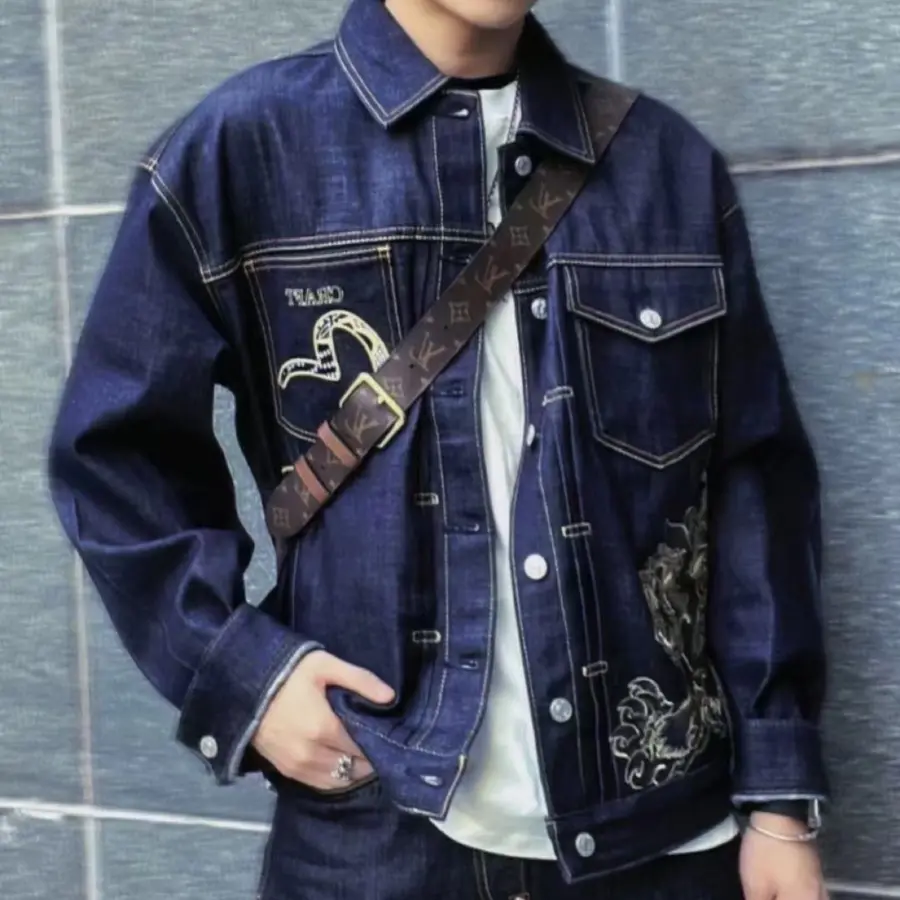 Áo Evisu Jeans Denim ‘Blue’ 2ESHTM2DJ701LF - Ảnh 3