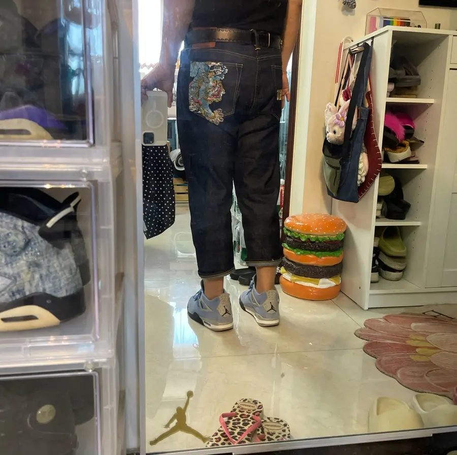 Alternative view of Quần Evisu Jeans Denim ‘Black Blue’ 2ESHTM2JE10227CT