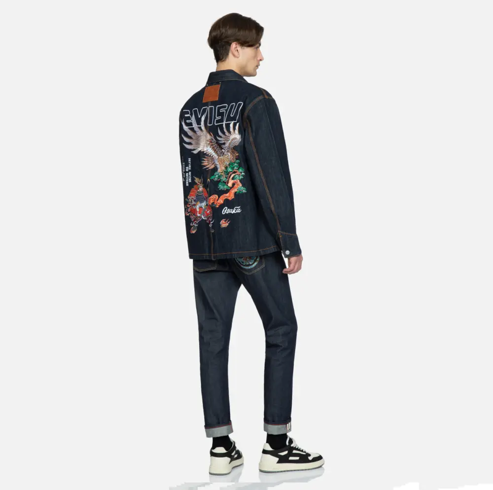 Alternative view of Áo Evisu Eagle And Samurai Retro ‘Denim’ 2ESHTM3DJ118RXCX