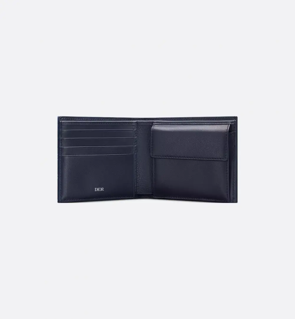Alternative view of Ví Nam Dior Saddle Bifold 'Navy Blue' 2ADBC306YKS-H53E