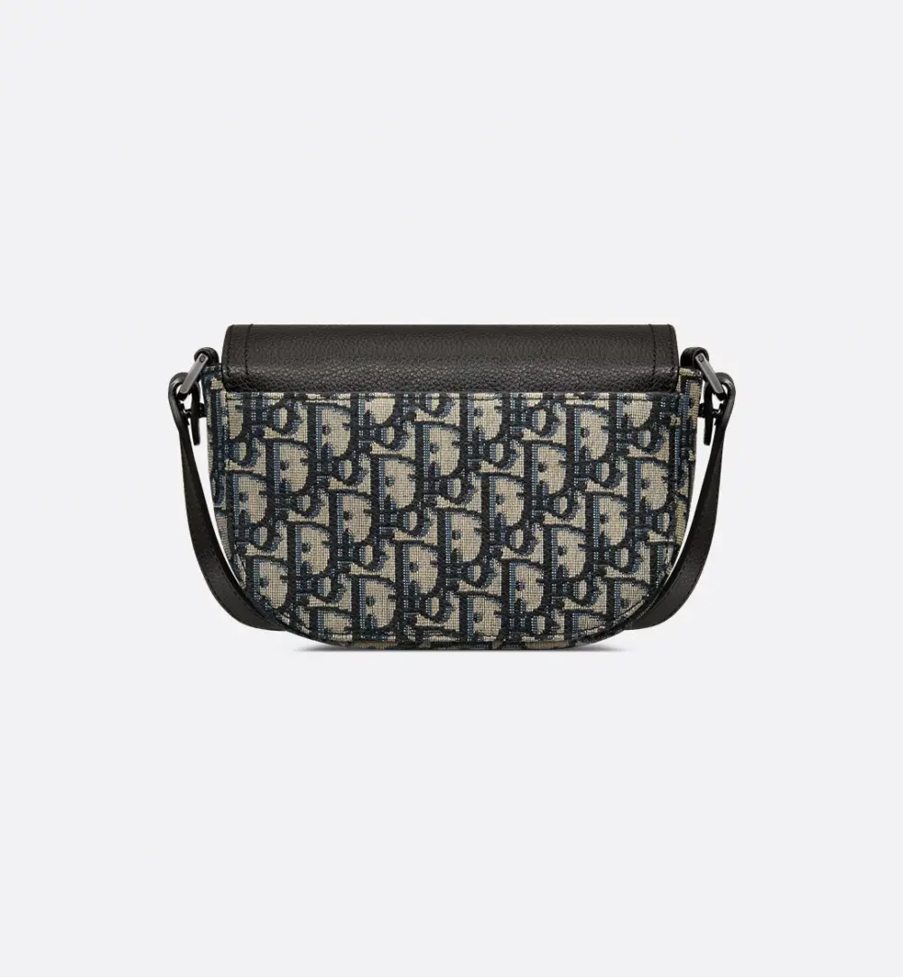 Túi Nam Dior Mini Saddle Flap 'Black Beige' 2ADCA435YKS-H27E - Ảnh 5