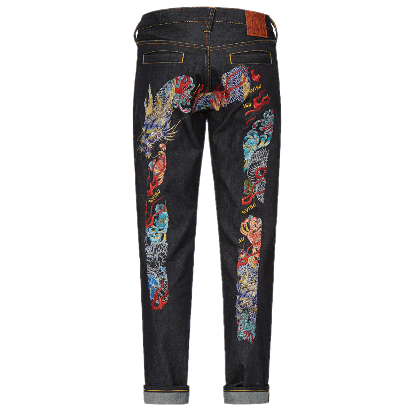 Quần Evisu Seagull And Logo Denim ‘Blue’ 2EAHTM1JE90417CT