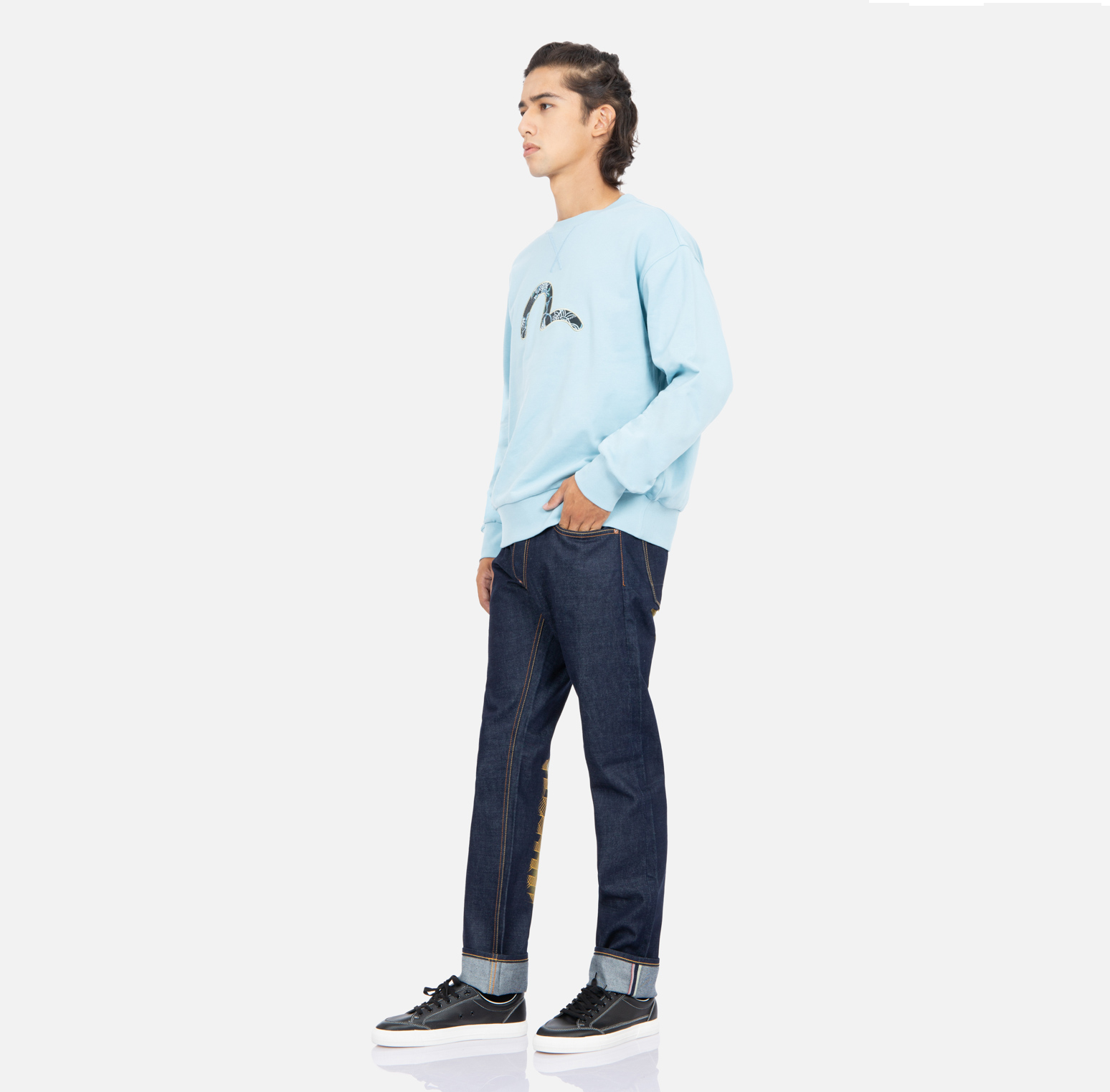 Quần Evisu Double Layer ‘Blue’ 2EAHTM2JE90810CT - Ảnh 3