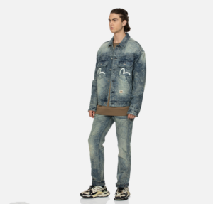 Alternative view of Áo Evisu Allover Pocket Seagull ‘Blue’ 2EAHTM4DJ8002LFDN