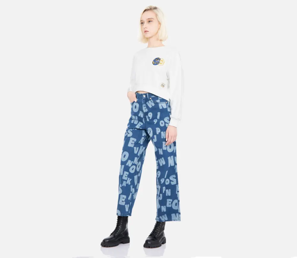 Alternative view of Quần Evisu Daicock Insert Denim ‘Blue’ 2EAHTW2JE127LFCT