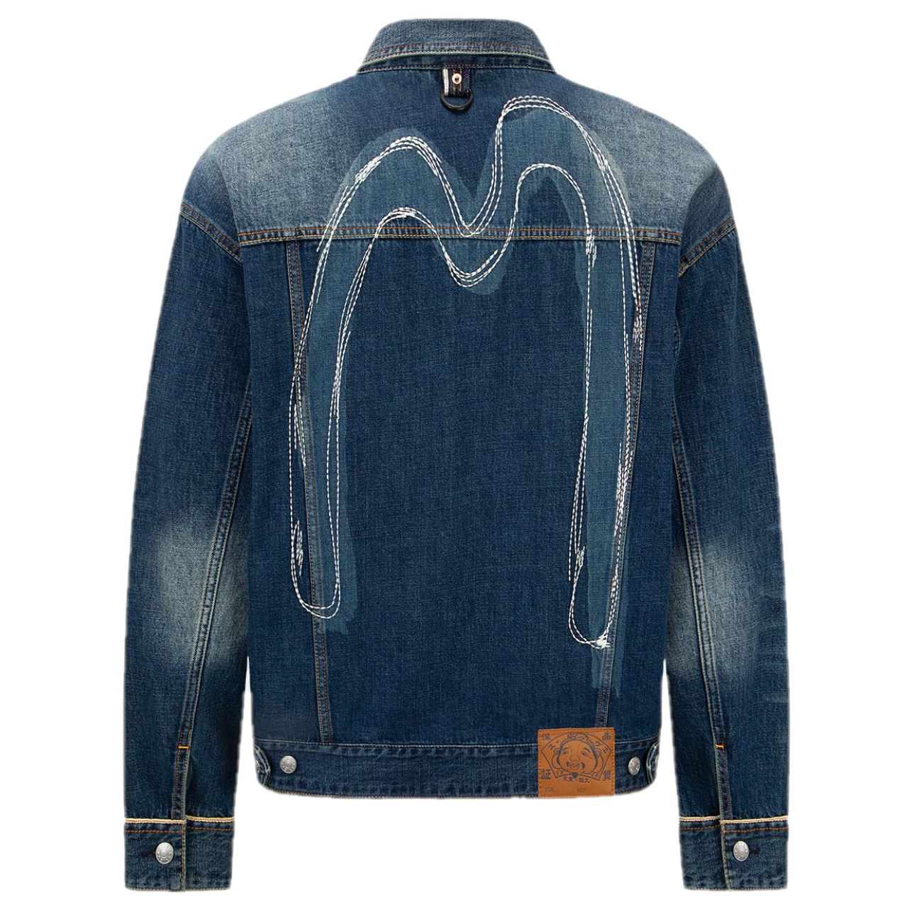 Áo Evisu Daicock Discharged Denim ‘Blue’ 2ESHTM2DJ717LFCT