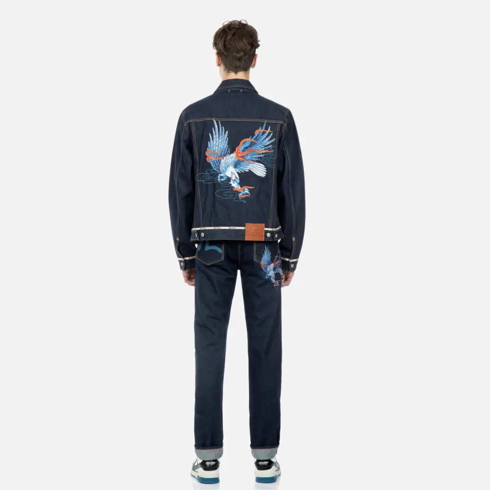 Alternative view of Áo Evisu Eagle And Seagull ‘Blue’ 2ESHTM3DJ115XXCT