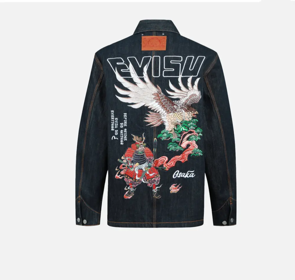 Áo Evisu Eagle And Samurai ‘Blue’ 2ESHTM3DJ118RXCX - Ảnh 3