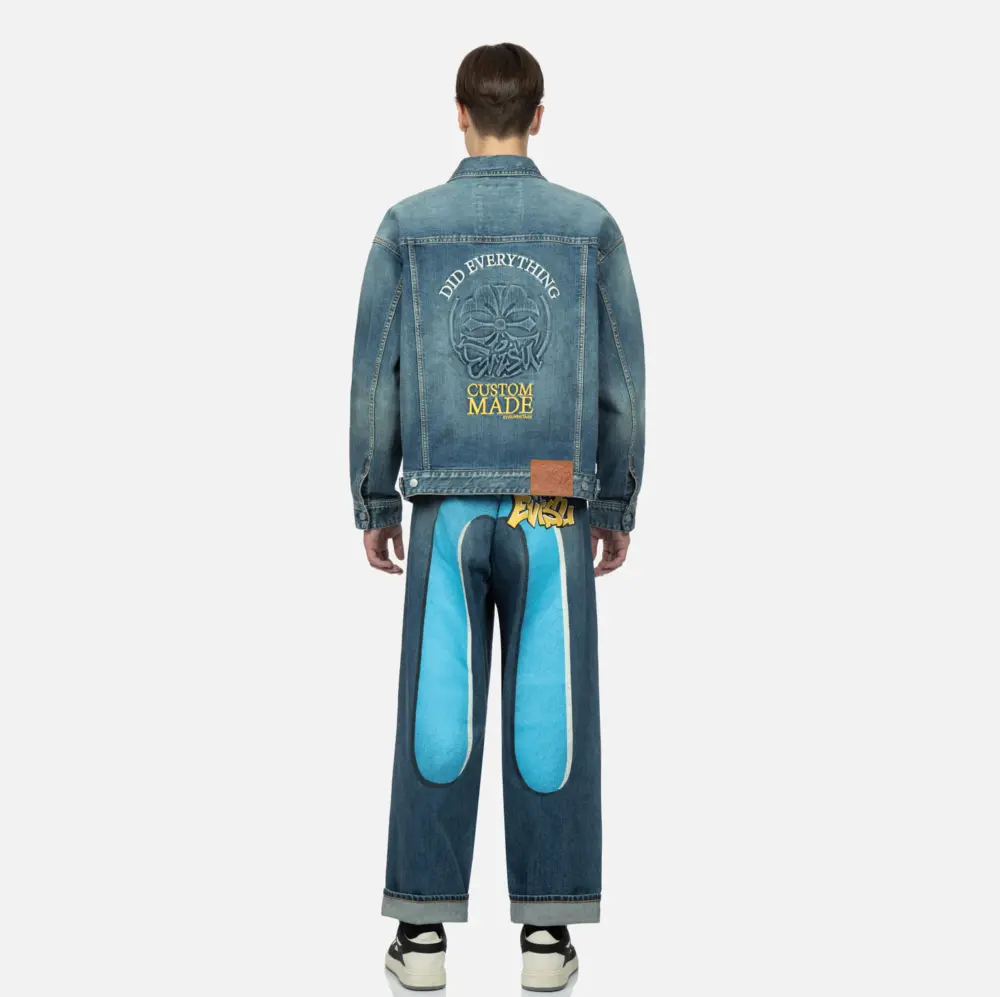 Áo Evisu Family Creast ‘Blue’ 2ESHTM3DJ710LFCS - Ảnh 3
