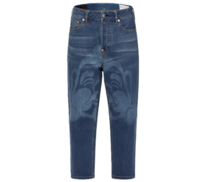 Quần Evisu Stencil Godhead Discharged ‘Blue’ 2ESHTM3JE23127CS