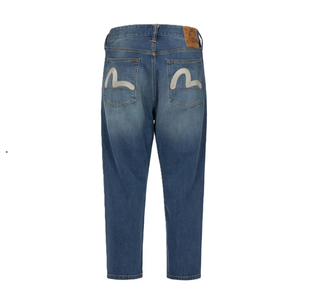 Quần Evisu Stencil Godhead Discharged ‘Blue’ 2ESHTM3JE23127CS - Ảnh 3