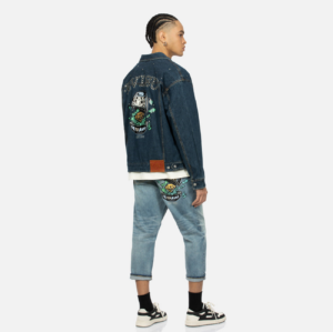 Alternative view of Quần Evisu Diamond Daruma Pocket ‘Navy’ 2ESHTM3JE14027CT