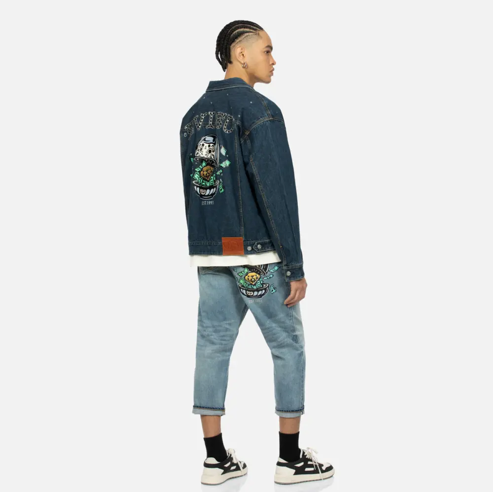 Alternative view of Quần Evisu Diamond Daruma Pocket ‘Navy’ 2ESHTM3JE14027CT