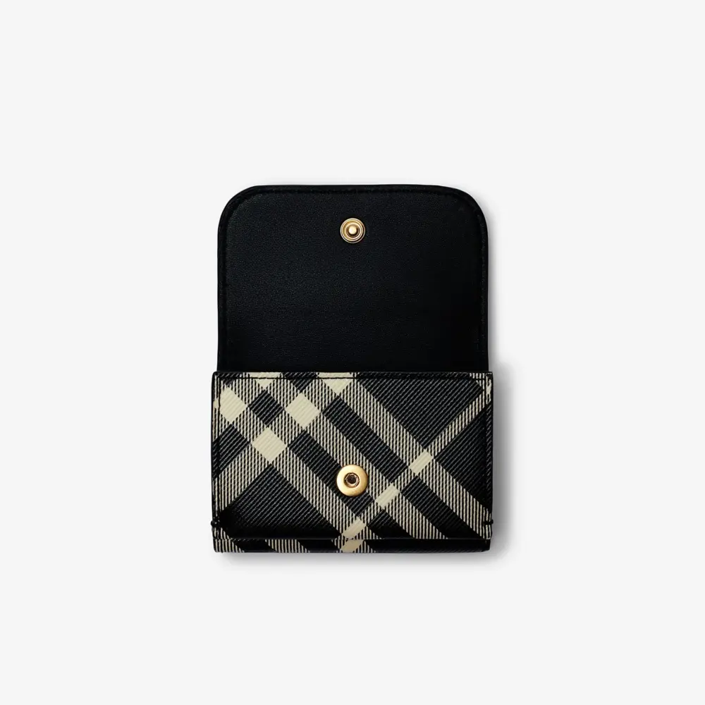 Alternative view of Ví Burberry Check Compact Wallet ‘Black’ 80952921