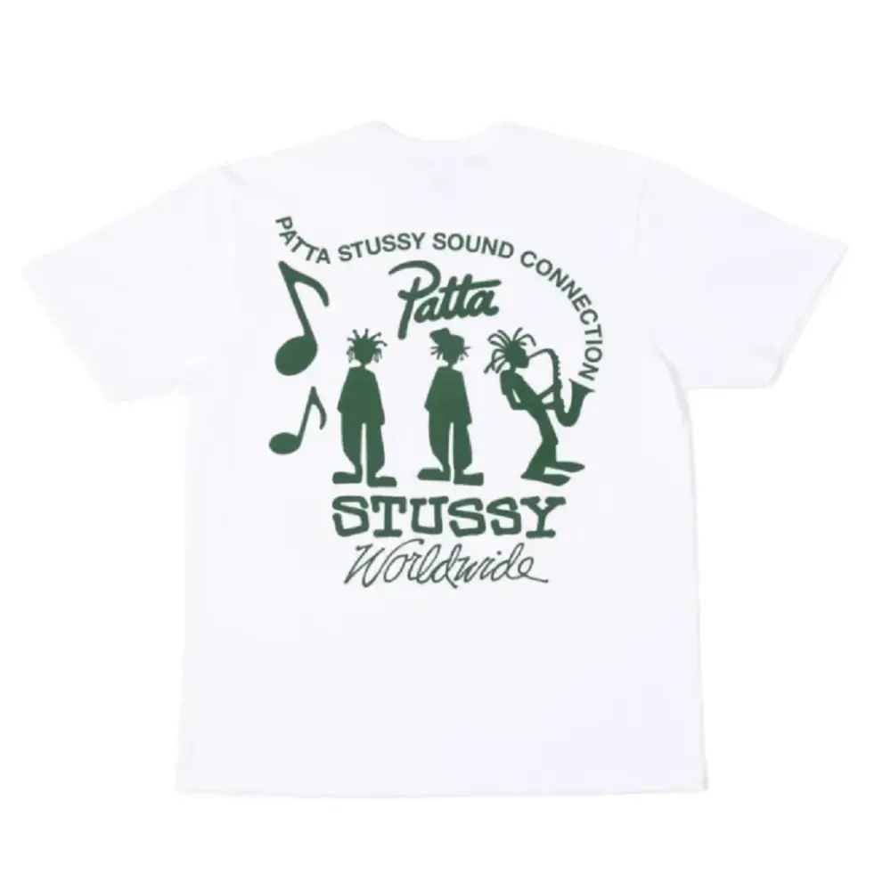 Áo Stussy x Patta Sound Connection Tee ‘White’ 3903843