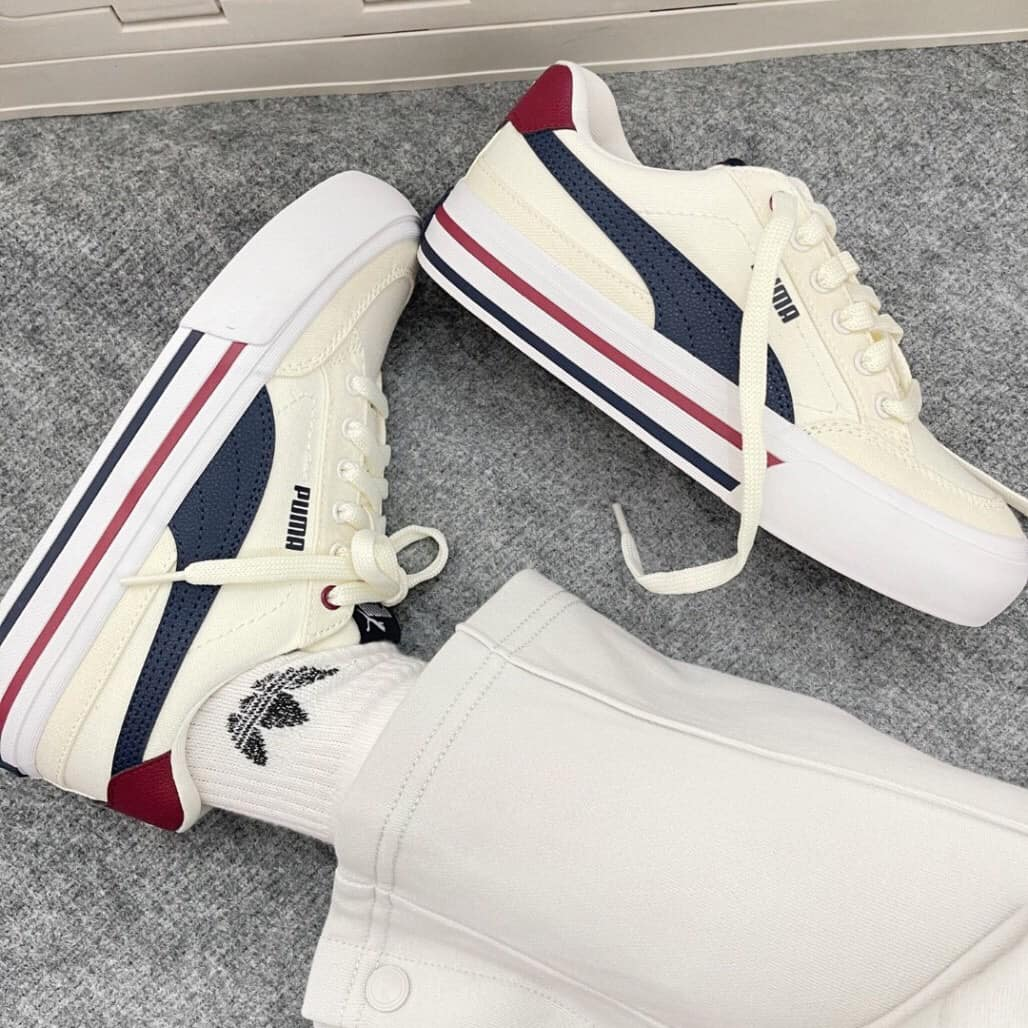 Giày Puma Court Classic Vulc FS "White Blue" 396353-01 - Ảnh 3