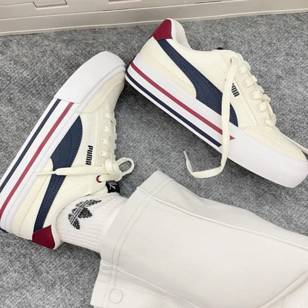 Giày Puma Court Classic Vulc FS "White Blue" 396353-01 - Ảnh 3
