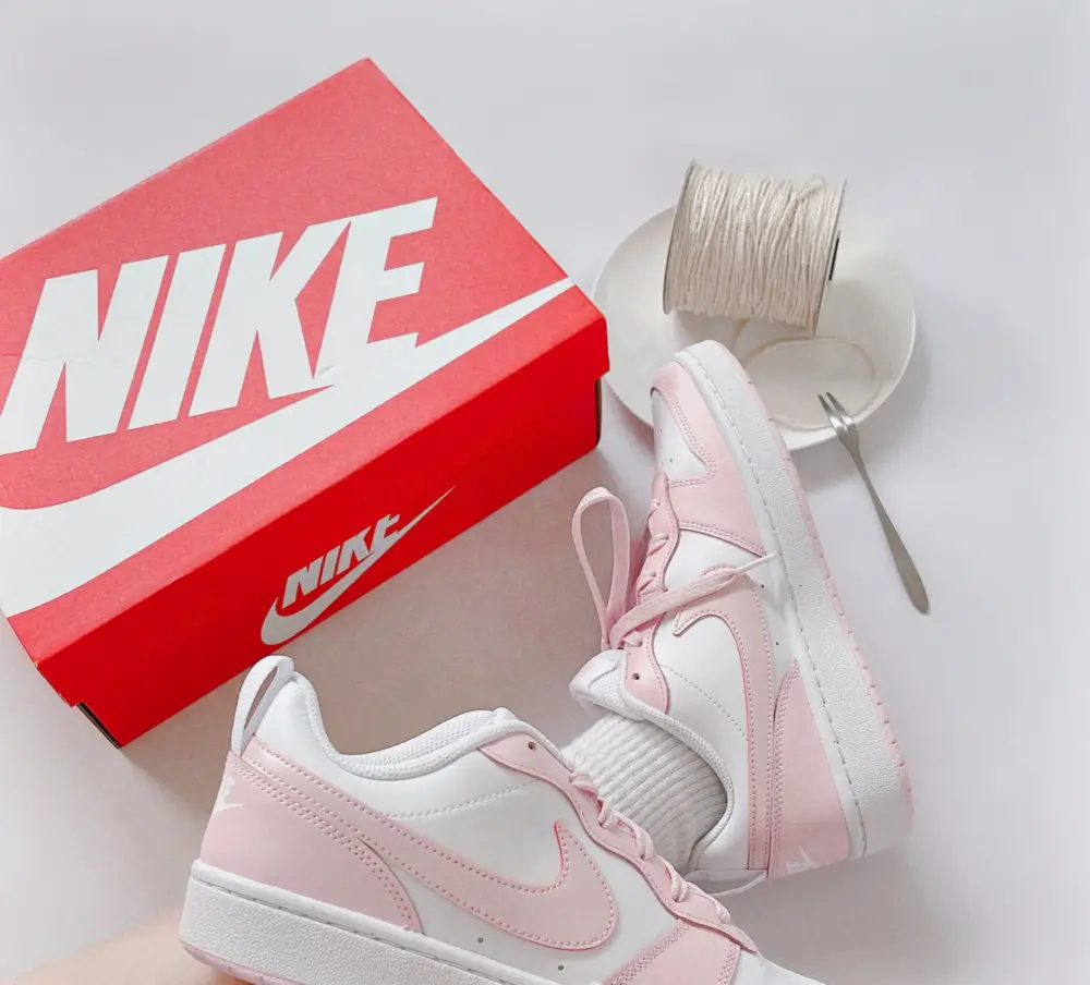 Giày Nike Court Borough 2 SE White ‘Pink Foam’ DQ0492-100 - Ảnh 6