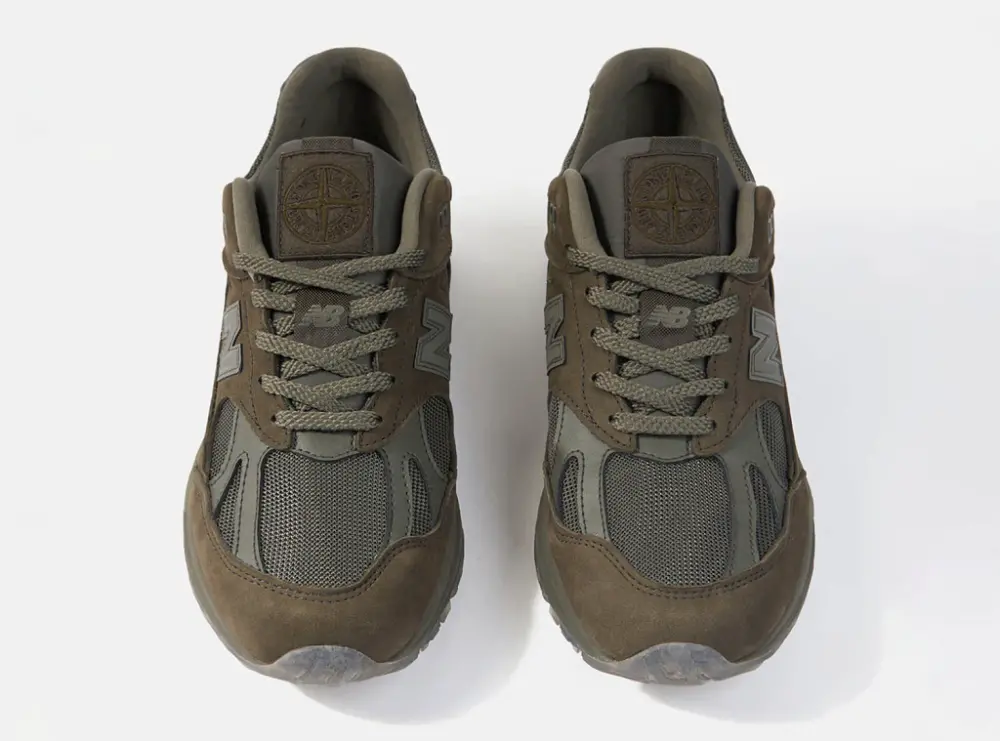 Giày Stone Island x New Balance 991v2 Made in England 'Green' U991SC2 - Ảnh 3