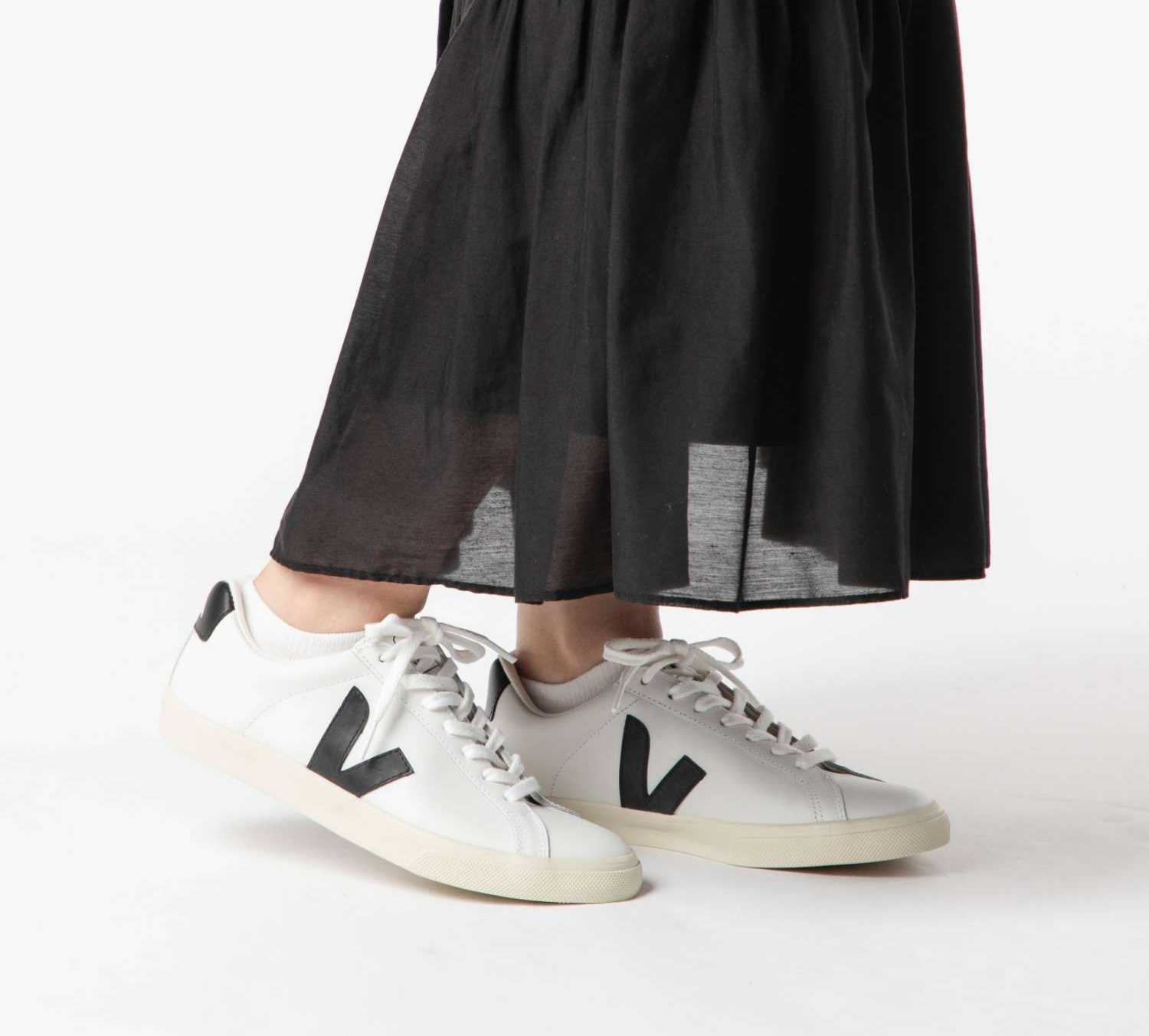 Giày Veja Esplar Leather ‘White Black’ EO0200005 - Ảnh 4