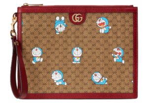 Túi Gucci Pouch In Mini GG Canvas x Doraemon ‘Brown’ 647804-2TJAG-8580