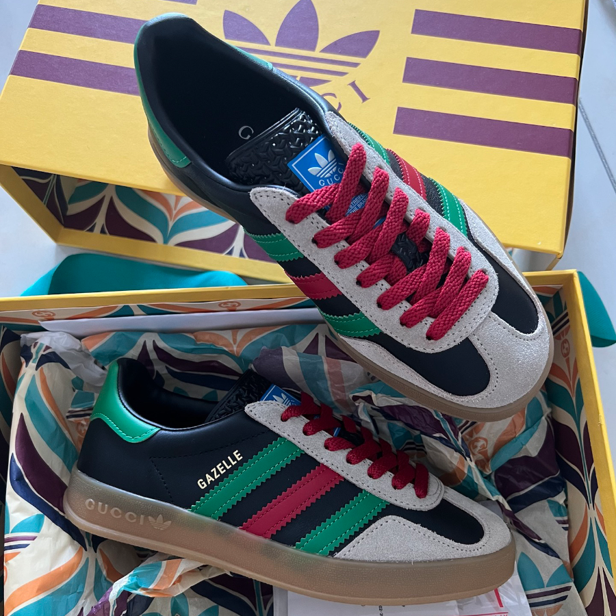 Giày Adidas Gazelle x Gucci ‘Black Red’ 726488-AAA43-9549 - Ảnh 5