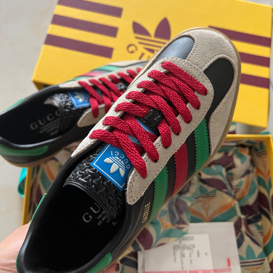Giày Adidas Gazelle x Gucci ‘Black Red’ 726488-AAA43-9549 - Ảnh 3