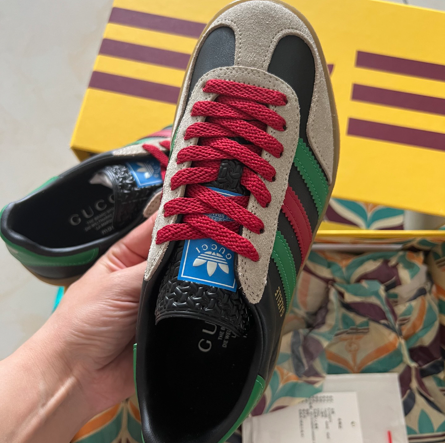 Giày Adidas Gazelle x Gucci ‘Black Red’ 726488-AAA43-9549 - Ảnh 2